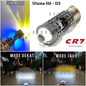 CR7 Lampu Utama LED H6 D3 Tipe Laser Senja Biru High Low CR7 Lampu Utama LED H6 D3 Tipe Laser Senja Biru High Low