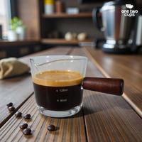 Gambar One Two Cups Gelas Takar Kopi Espresso Shot Wooden Handle 180ml - MK-18 - Transparan dari Usea Official Store Kota Administrasi Jakarta Barat 1 Tokopedia