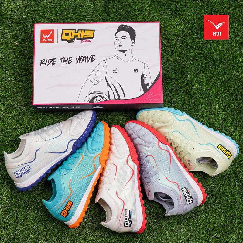GIÀY BÓNG ĐÁ QUANG HẢI - WIKA QH19 Z-VOL NEW 2024 Tặng [Lót giày + Bình xịt khử mùi + Tất dệt kim + Băng cuốn]