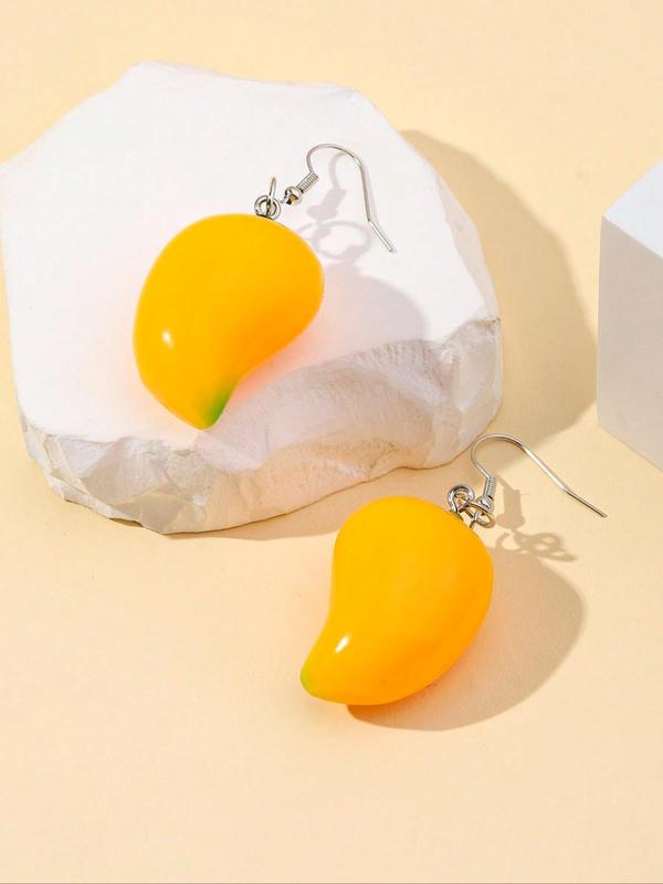 Cute Mango Design Dangle Earrings, Fashionable Jewelry for Women & Girls, Trendy All-match & Exquisite Jewelry for Birthday Gift 2