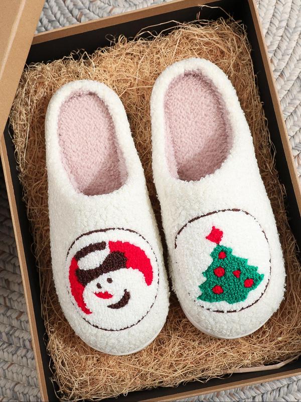 Women's Cute Bowknot Design Plush Slippers, Casual Soft Comfortable Home Slippers, Warm Slippers for Indoor & Outdoor Use for Fall & Winter 4