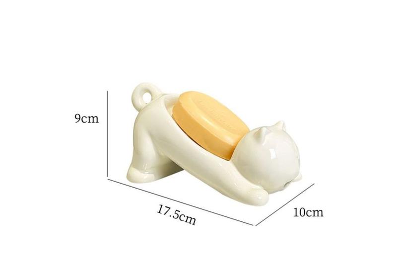 Product Introduction of Soap Dish Household Punch-Free Hand Washing Washstand Ceramic Soap Box Toilet Soap Draining Rack 4
