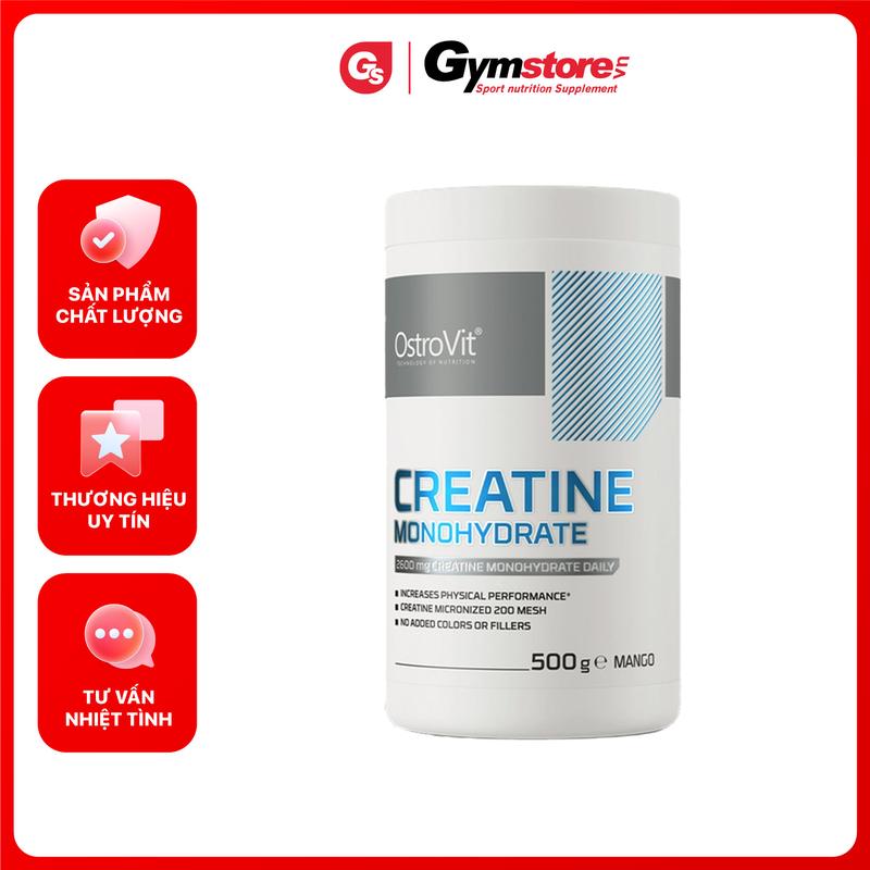 Bột hỗ trợ tập gym OstroVit Creatine Monohydrate 500g 100 Servings Gymstore