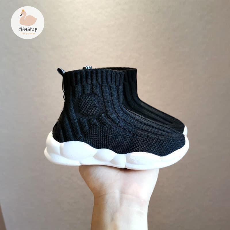 LƯU Ý TĂNG SIZE Giày bún cổ cao ôm chân vải lưới cho bé gái bé trai K059