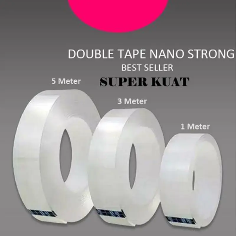 IJN  Nano Double Tape / Double Tape / Selotip Isolasi Bening Multifungsi Ketebalan 2MM 0