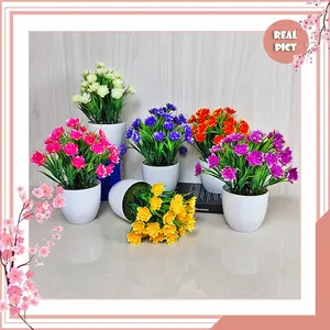 UNICO Bunga Hias Plastik Pot Tanaman Artificial Daun Aglonema Matahari Keladi Caladium Murah PBP23