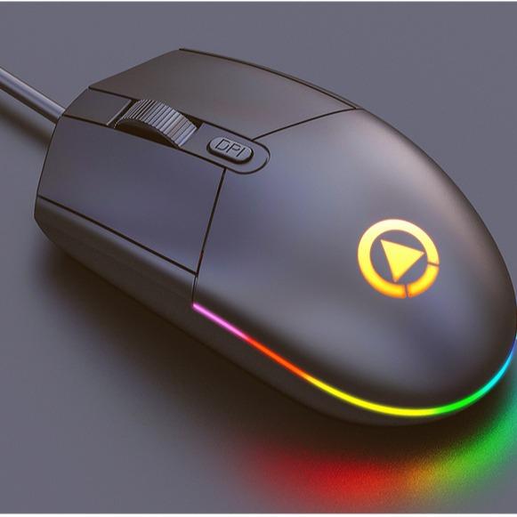 Chuột chơi game YINDIAO G3SE kết nối có dây cổng USB thiết kế công thái học chống mỏi tay có đèn led 7 màu