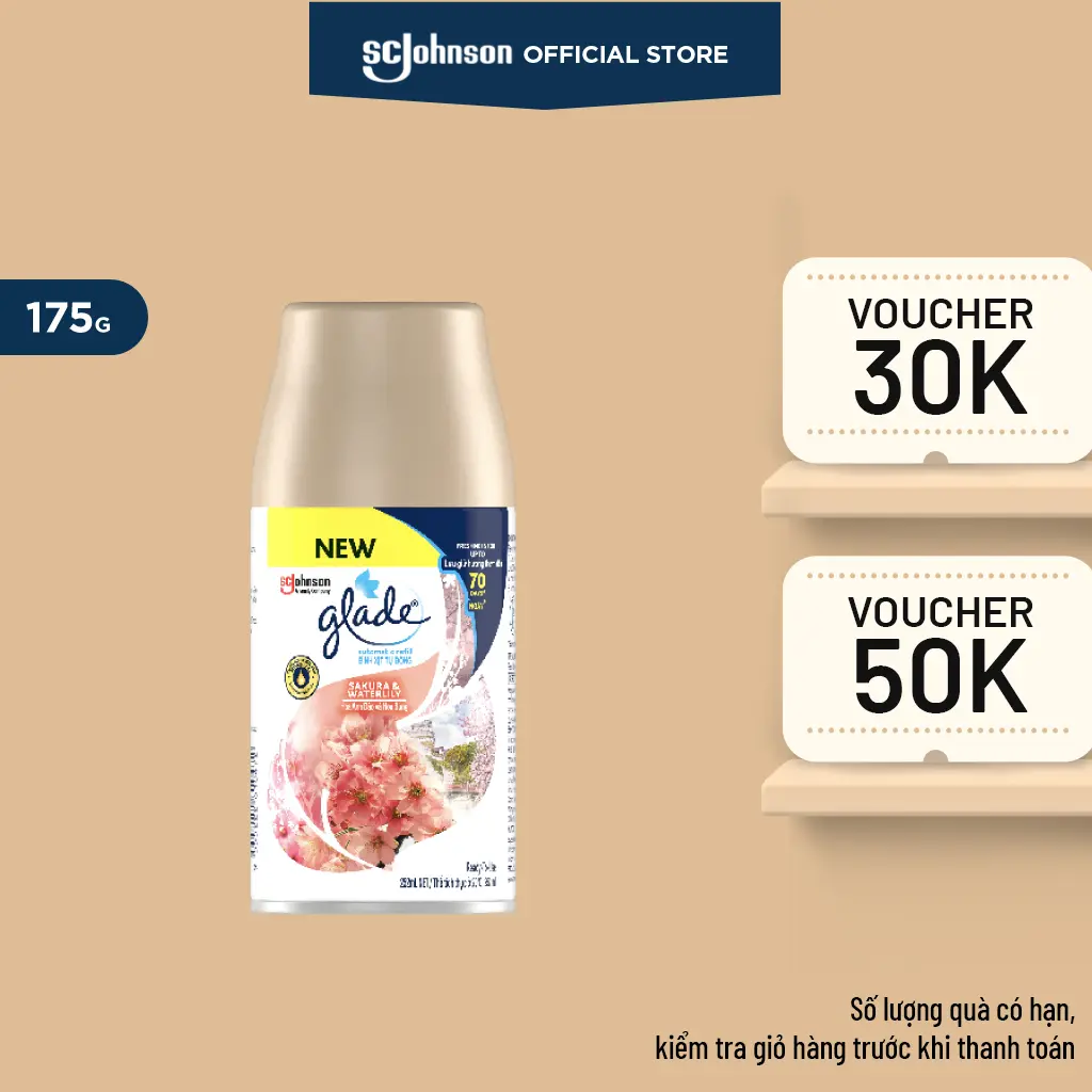 GLADE Lõi Xịt thơm phòng tự động Hương Hoa Anh Đào Lily 252ML