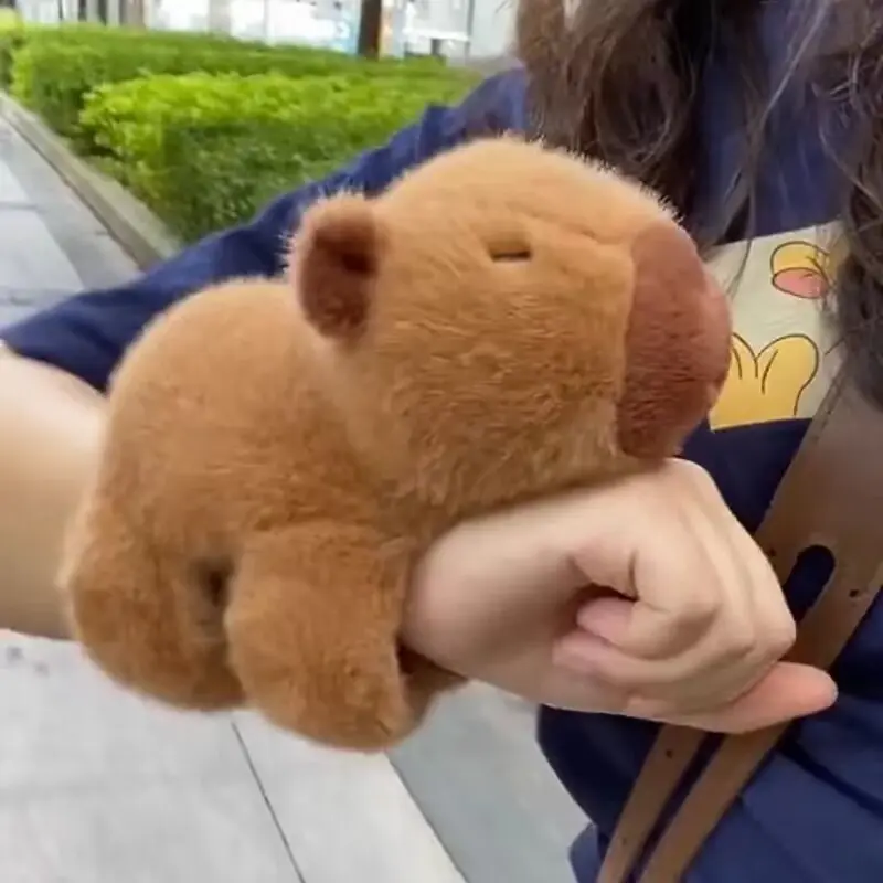 ตุ๊กตาผ้าพลัฌน่ารัก, คาปิบารา, ของเล่นตุ๊กตาสำหรับเด็กและนักเรียน, ของขวัญสร้างสรรค์, เหมาะสำหรับของขวัญวันเกิด, สไตล์ข้อมือ