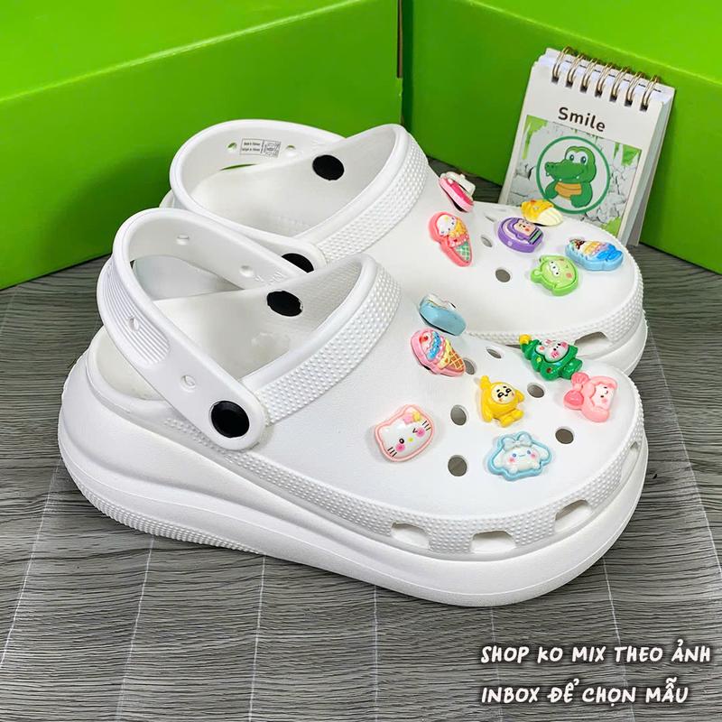 Dép Sục Classic Crush cao 5,2 cm tặng 12 charm 3d gắn dép siêu xinh 7