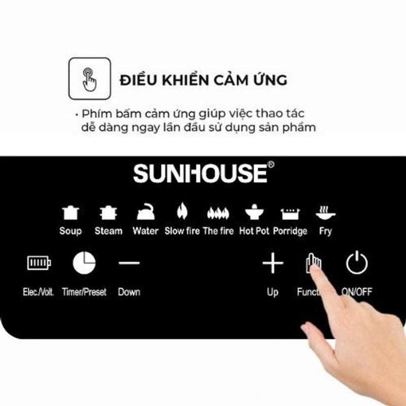 Product Introduction of Bếp Điện Từ Cảm Ứng Sunhouse Thế Hệ Mới SHD6011, Tặng Kèm nồi Inox, bếp điện đa năng, nồi lẩu,  Bếp Từ Công Suất 2000W,( Bảo Hành 12 Tháng) bếp  từ bếp  từ bếp  điện 47