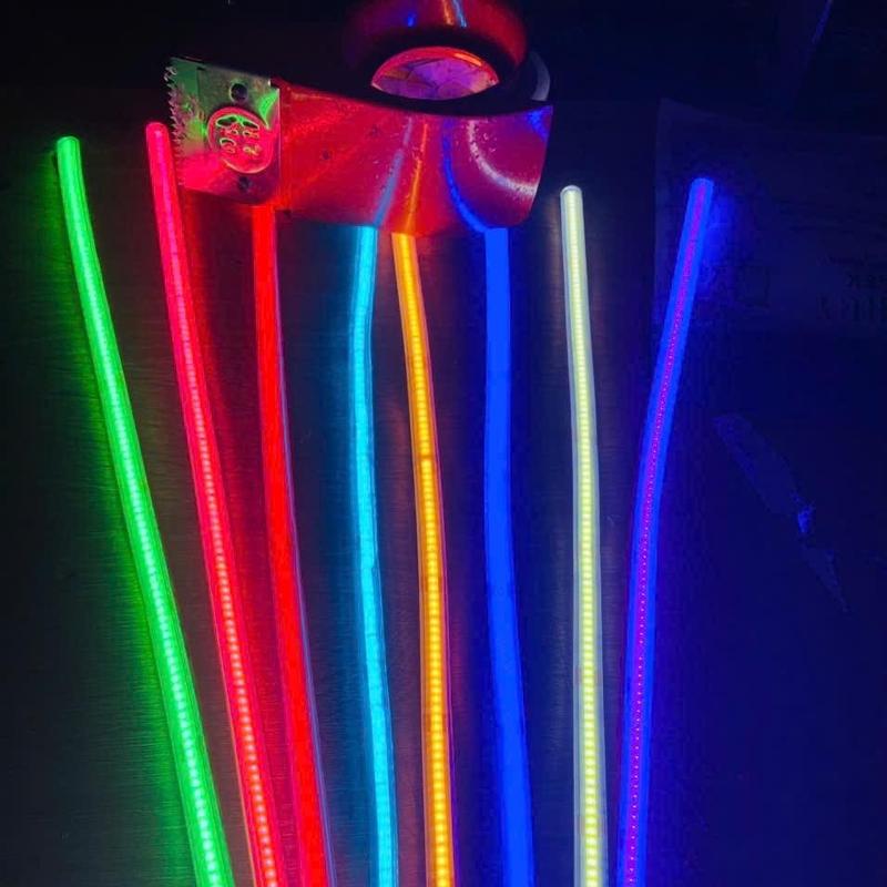 Dây đèn LED COB phủ silicon cho xe ôtô, xe khách, xe tải,đầu kéo điện 12v 24v - Phụ tùng