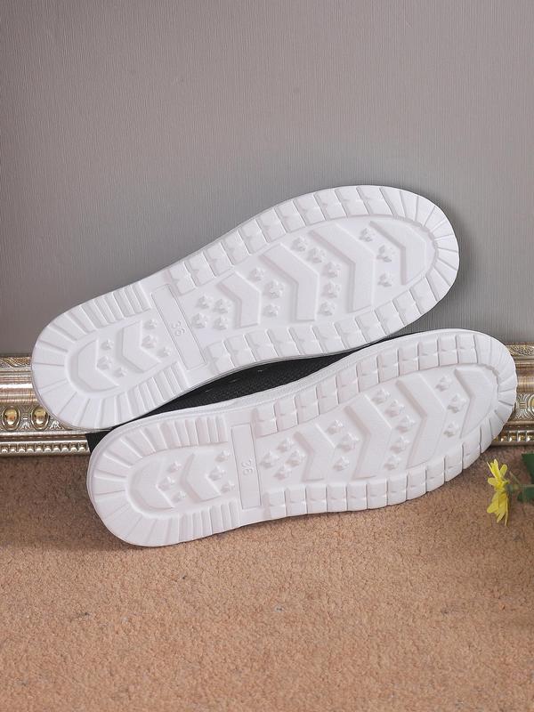 Women's 1 Pair Minimalist Casual Plain Round Toe Slip on Shoes, Lightweight Breathable Slip on Flats For Daily Wear 4