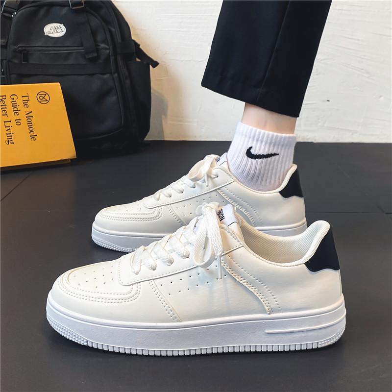 Giày thể thao nam trắng HTMEN phong cách đơn giản năng động dễ phối đồ giày sneakers nam giày đi chơi đi làm Mã HT 7007 Shoes Đế Bằng Đồng giay nam giay full giay the giay nam