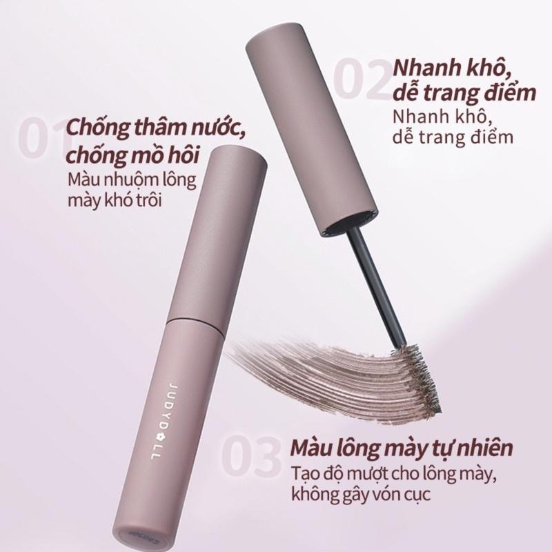 Mascara chải lông mày Judy Doll chống nước, bền màu Nữ Cosmetic Trang Điểm Mỹ Phẩm