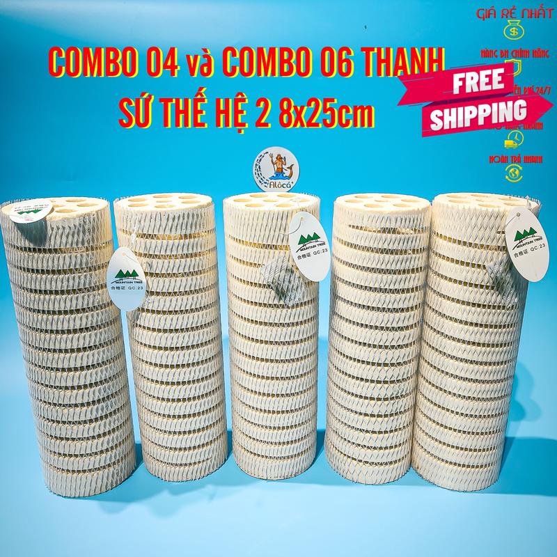 Combo 04, Combo 06 thanh Sứ Mountain Tree củ sen thế hệ 2 v2 cỡ to 8x25cm cho hồ cá cảnh