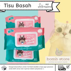 Tisu Basah Kucing Anjing | Baby Wipes |Tisu Basah Hewan | Tisu Grooming | Pet wipes