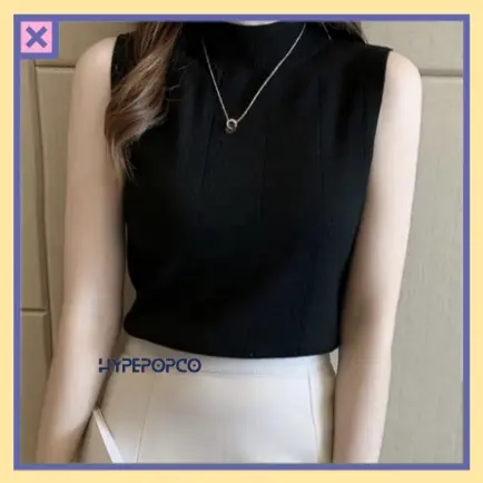 HYPEPOPCO - Brynlee Tank Top Turtleneck Tanktop Y2K Ulzzang Douyin 3