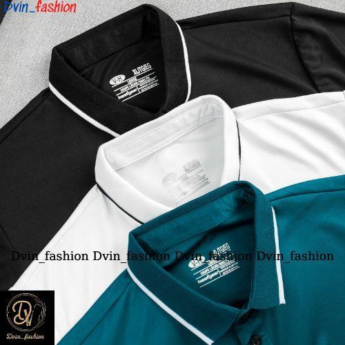 Áo thun nam trụ (SPORTS) , áo thun nam cổ trụ chất thun poly lạnh co giản 2 chiều có size đại Dvin_fashion 8