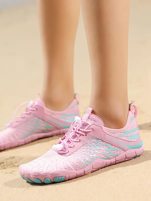 Women's Creek Shoes for Summer, Girl Beach Essentials, Minimalist Sporty Plain Lightweight Creek Footwear, Quick Dry Breathable Creek Sneaker for Summer, Activewear 1