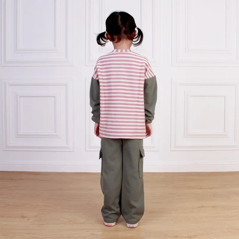 Dungdungkids Setelan Anak Shidqia Caramel Knitt Bunga 3 - 12 Tahun 3