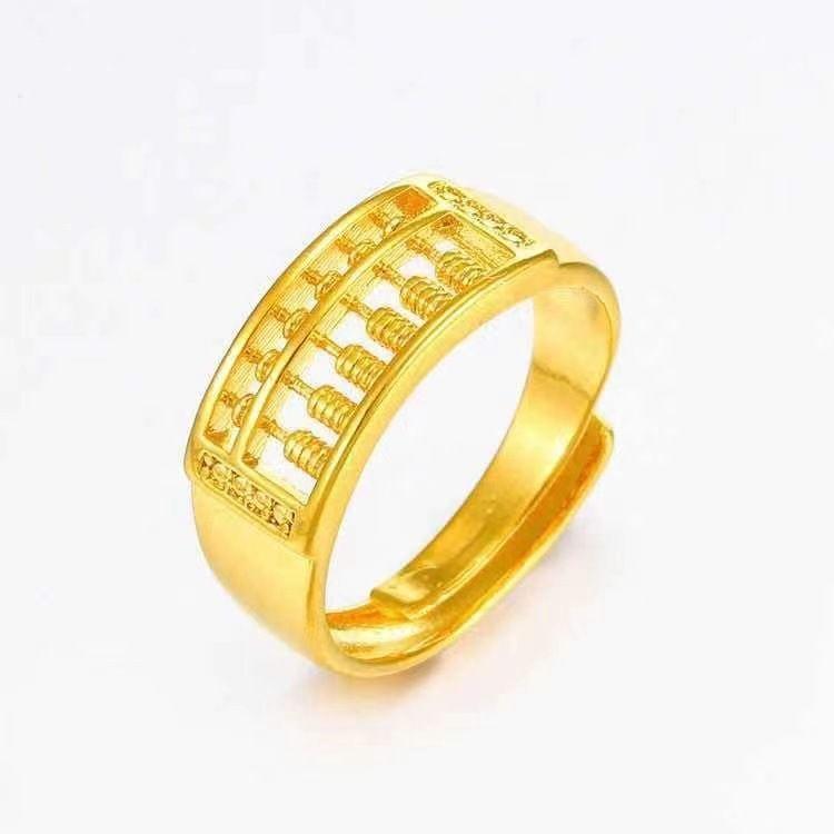 Product Introduction of 2025 Golden Fortune Abacus Bead Ring for Men and Women, Wealth Rolling In, Personalized Adjustable Open Ring, Good Luck Jewelry 5