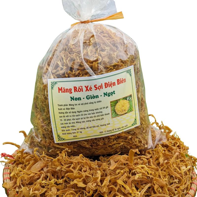  1kg Măng  rối hay măng xé sợi phơi nắng tự nhiên tây bắc  1kg  không có chất bảo quản măng ăn giòn ngon  Thức ăn Food giấm táo 