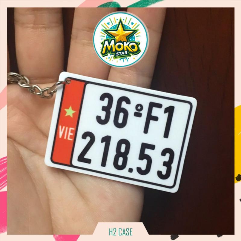 Móc khoá in bảng số xe mini theo yêu cầu in 2 mặt Women Nữ Móc Chìa Khoá Móc Khóa
