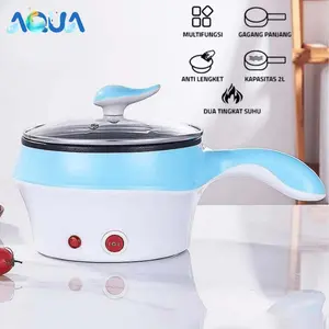 【AQUA】Kompor Listrik Multifungsi Asrama Kompor Listrik Mini Pelapis Anti Lengket Kapasitas 1,2 Liter panci listrik
