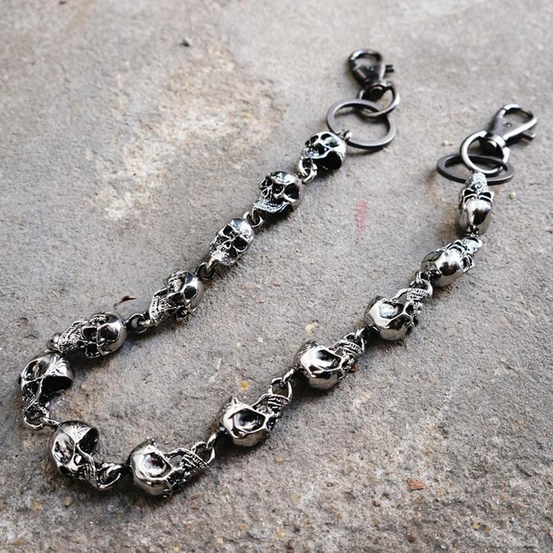Product Introduction of 59cm Metal Pants Chain Big Ghost Head Dark Hip-hop Personality Trend Waist Chain Versatile For Men And Women 24
