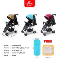 Gambar SPEEDS Stroller Kereta Dorong Anak Fitur Premium Portabel Kelambu Full Cover Bayi Anti Panas LX 073-8 - 1 BIRU dari via olahraga yoga Kota Surabaya 3 Tokopedia