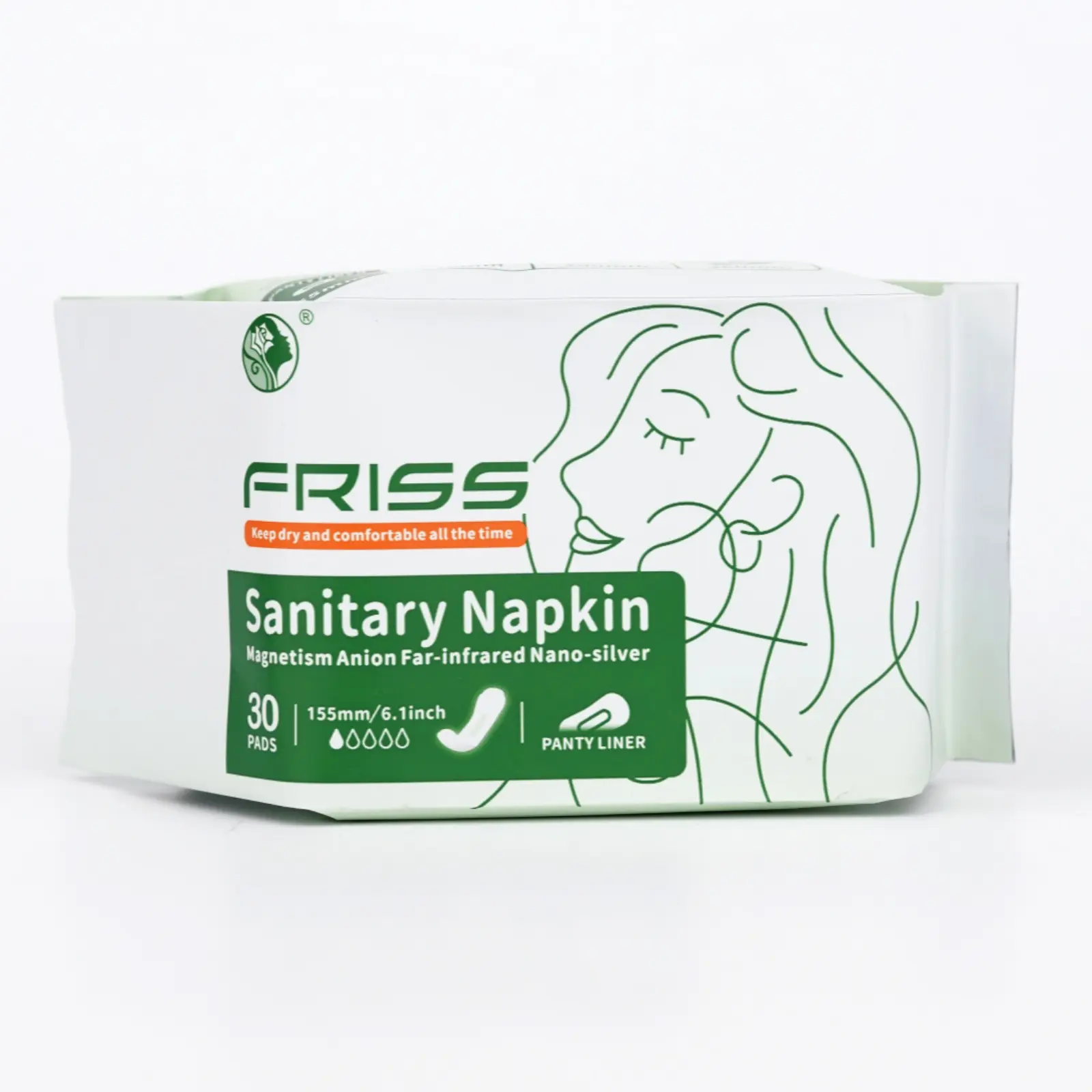 pads 155 mm/6.1 inches 30 pieces thin absorbent and comfortable pantyliner napkin tampon kotex Night غير معطَر pasado r pant liners