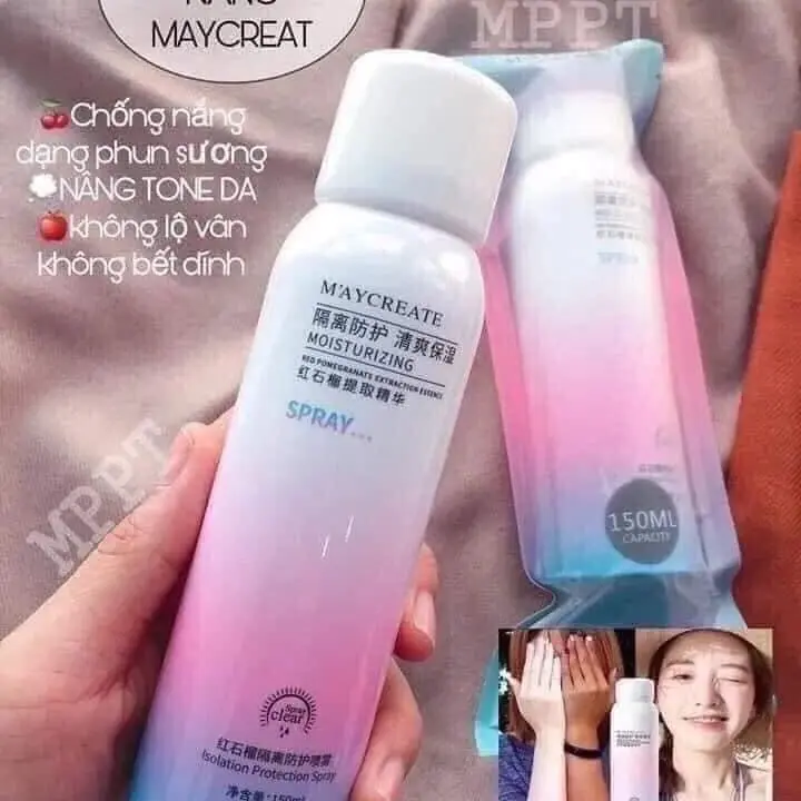 Combo 4 Xịt Chống Nắng Maycreate Chính Hãng 150ml 0