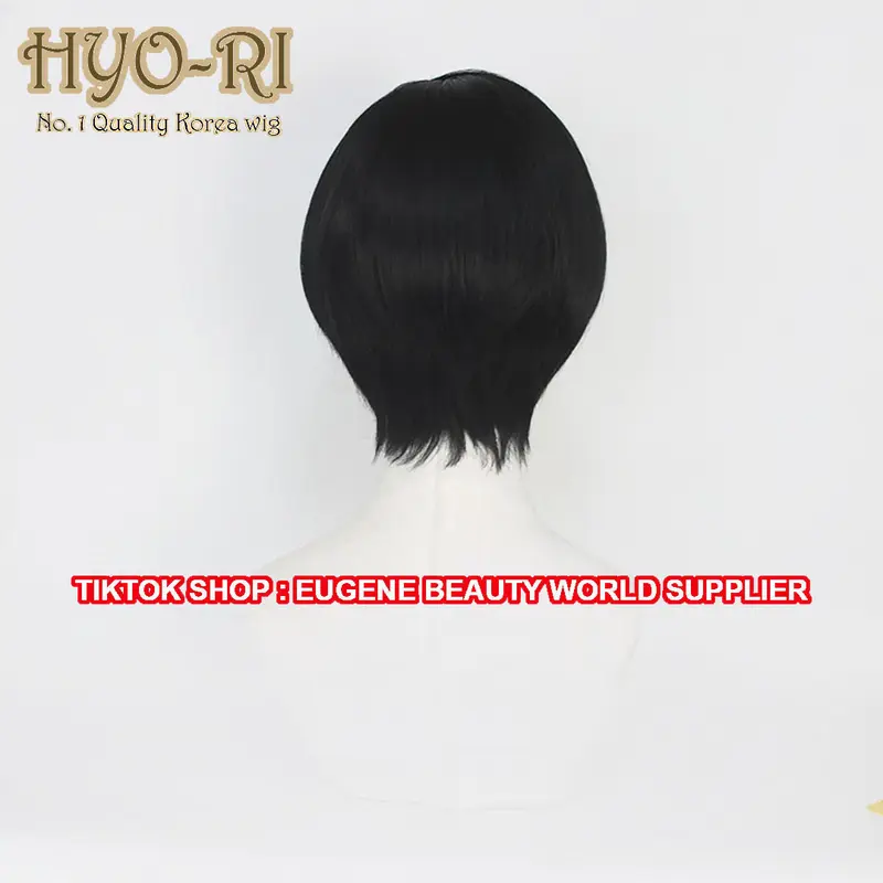 HYO-RI WIG : WIG ADA WONG WIG COSPLAY GAME RESIDENT EVIL 4 REMAKE WIG COSPLAY GAME RESIDENT EVIL 2 REMAKE WIG CEWE CEWEK WANITA PENDEK LURUS BOB HITAM BLACK PONI SAMPING 2