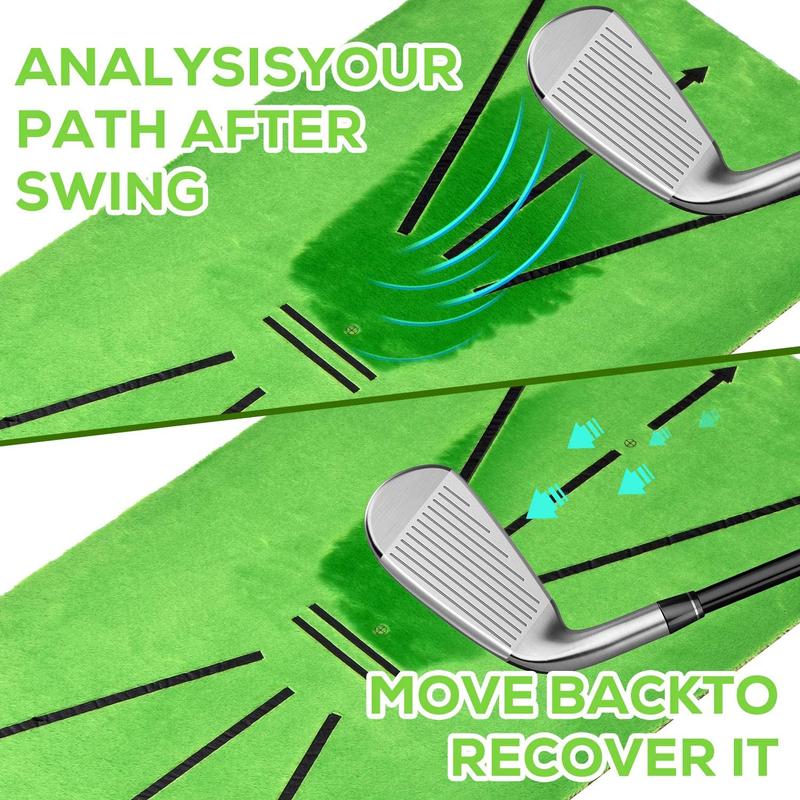 Golf Training Mat Swing Track Practice Marking Pad Detection Batting Ball Trace Directional Mat 30X60CM Golf Swing Practice Mats 1