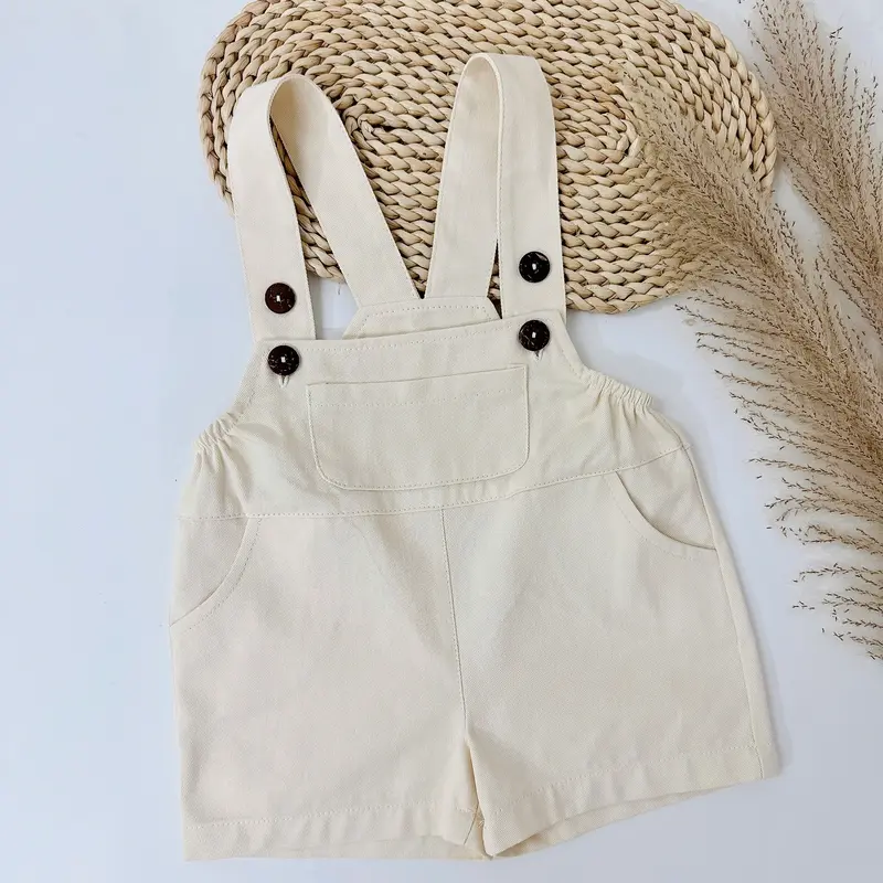 [BeHan] Yếm  sooc ngắn Kaki mềm basic cho bé trai, bé gái 8-17kg - Q25B4 7