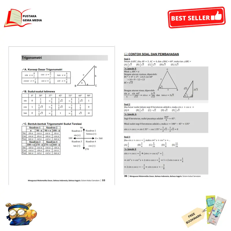 Seri Tes Potensi Skolastik:  Buku SKS Menguasai Matematika Dasar, Bahasa Indonesia, Bahasa Inggris Special Edition Soft Cover 5