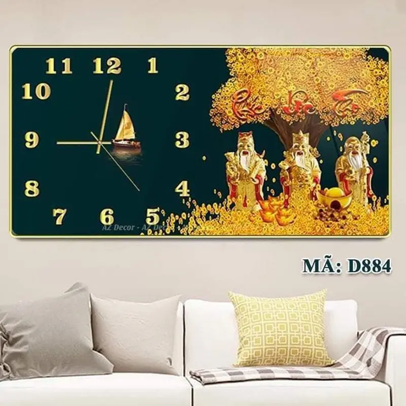 TRANH ĐỒNG HỒ TRÁNG GƯƠNG CAO CẤP 5D IN UV Treo Tường Decor Decor Phòng Trang Trí Trang Trí Nhà Phòng Khách đồng  hồ đồng  hồ tranh treo 0