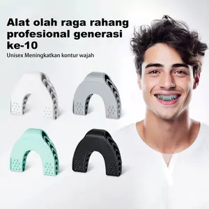 Alat Pijat Wajah Elektrik - Pemijat Silikon V-Shape, Penghilang Double Chin, Perangkat Gym Jawline untuk Kontur Wajah, Lifting & Peremajaan Kulit - untuk Pria & Wanita