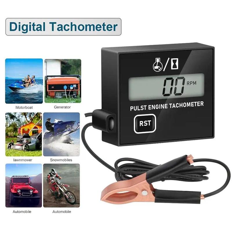 Product Introduction of Tolok Ukur Tachogram Gergaji Digital, untuk Motosikal, Tolok Ukur Tach, dengan Meter Kelajuan Nadi, Sesuai untuk Penanam, Pemotong Rumput, RV, ATV, Motosikal dan Bot 14