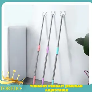 TOREDO Tongkat Pengait Jemuran Alumunium Bisa di panjang pendekakan Pengait Gantungan Baju