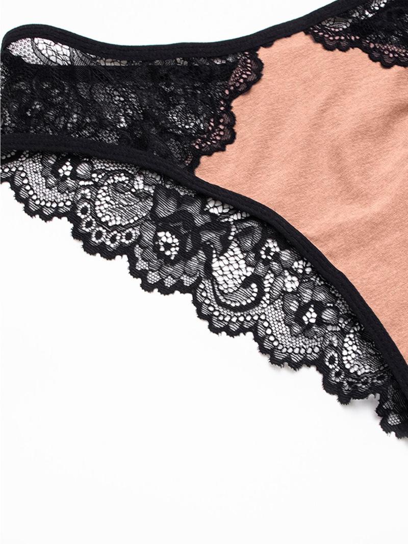 Product Introduction of Women's Solid Color Patchwork Floral Lace Bra & Panty Two-Piece Set, Elegant Comfortable Breathable Adjustable Strap Lingerie Set for Daily Wear, Underwear Set for Women 8