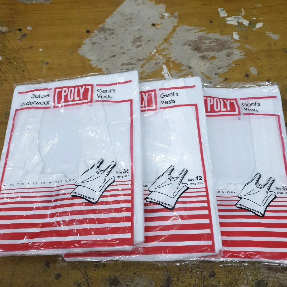 (1pcs)SINGLET PRIA DEWASA.SINGLET POLY. PUTIH POLOS