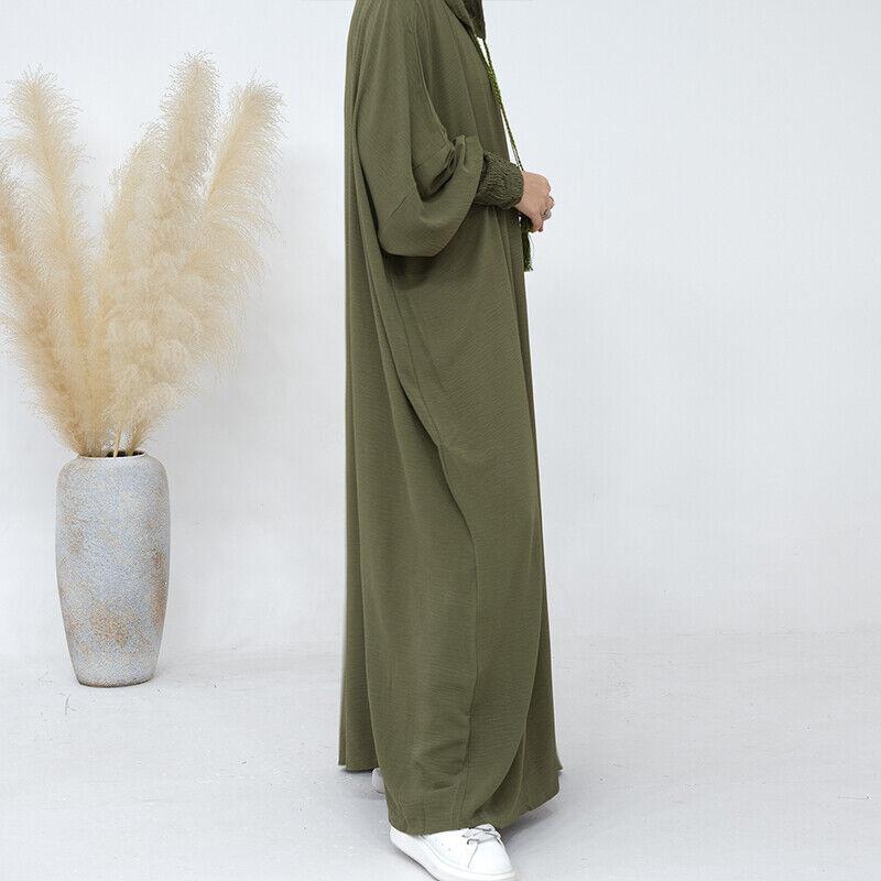 Product Introduction of Váy Hoodie Phụ Nữ Hồi Giáo, 1 Chiếc, Dài Tay Áo, Dáng Rộng Rãi, Áo Choàng Maxi, Abaya, Áo Jilbab 25