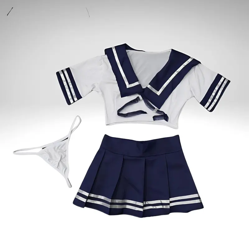 Set Atasan & Rok & CD Model Seragam Siswi Jepang 1149 1