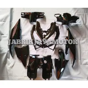Cover full set body halus Vario Techno 110 karbu CBS warna hitam glossy hitam doff