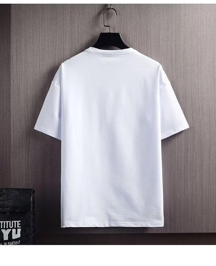 Product Introduction of New Short-Sleeved T-shirt Men's Summer Korean Style Trendy Simple Half Sleeve Top Hong Kong Style Loose Casual Fashion Brand T-shirt 6
