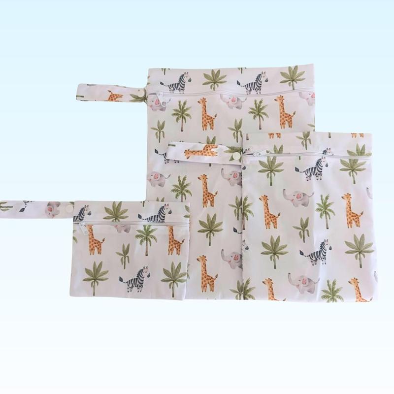 Product Introduction of 3-Piece Waterproof Baby Bag For Dry, Wet And Used Clothes, Diaper Organizer, Wipes And Creams, For Nursery, Travel Bag, Reusable 15