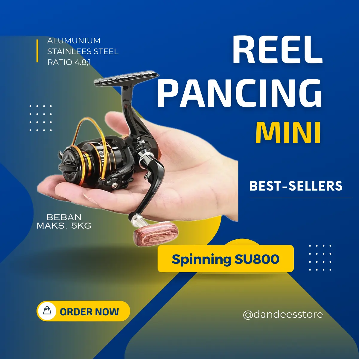 Reel Pancing MINI Spinning DAO LI SU800 / Reel Terkuat [Termurah Promo Cuci Gudang bisa COD] REEL SHIMONA FU6U D41IWA SILVER RAYS REEL LAUT REEL GALATAMA REEL TERKUAT REEL POWER HANDEL HANDLE Dandess Store Ikan Mancing