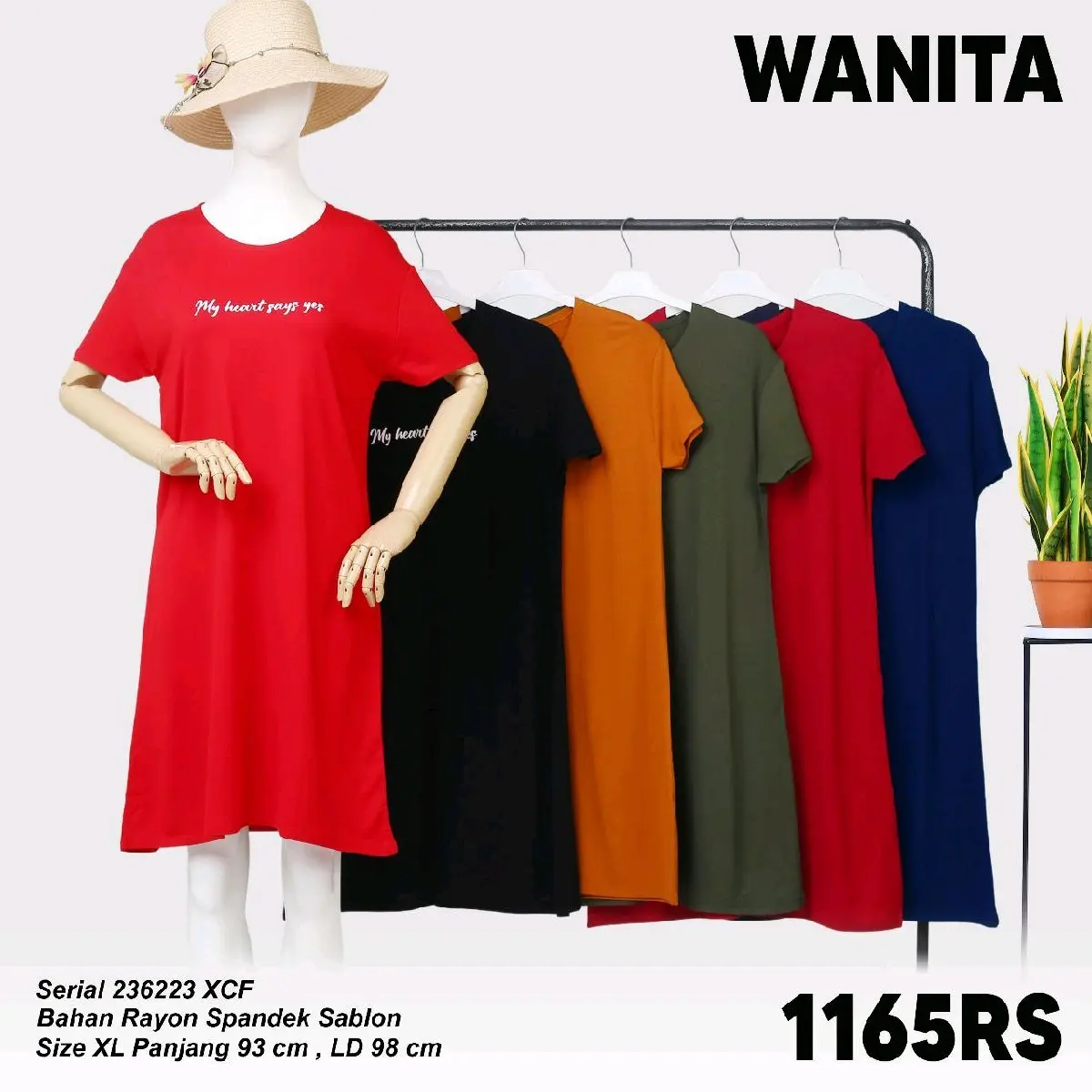 DASTER KAOS MERK LEMONE SIZE XL | DRESS KAOS